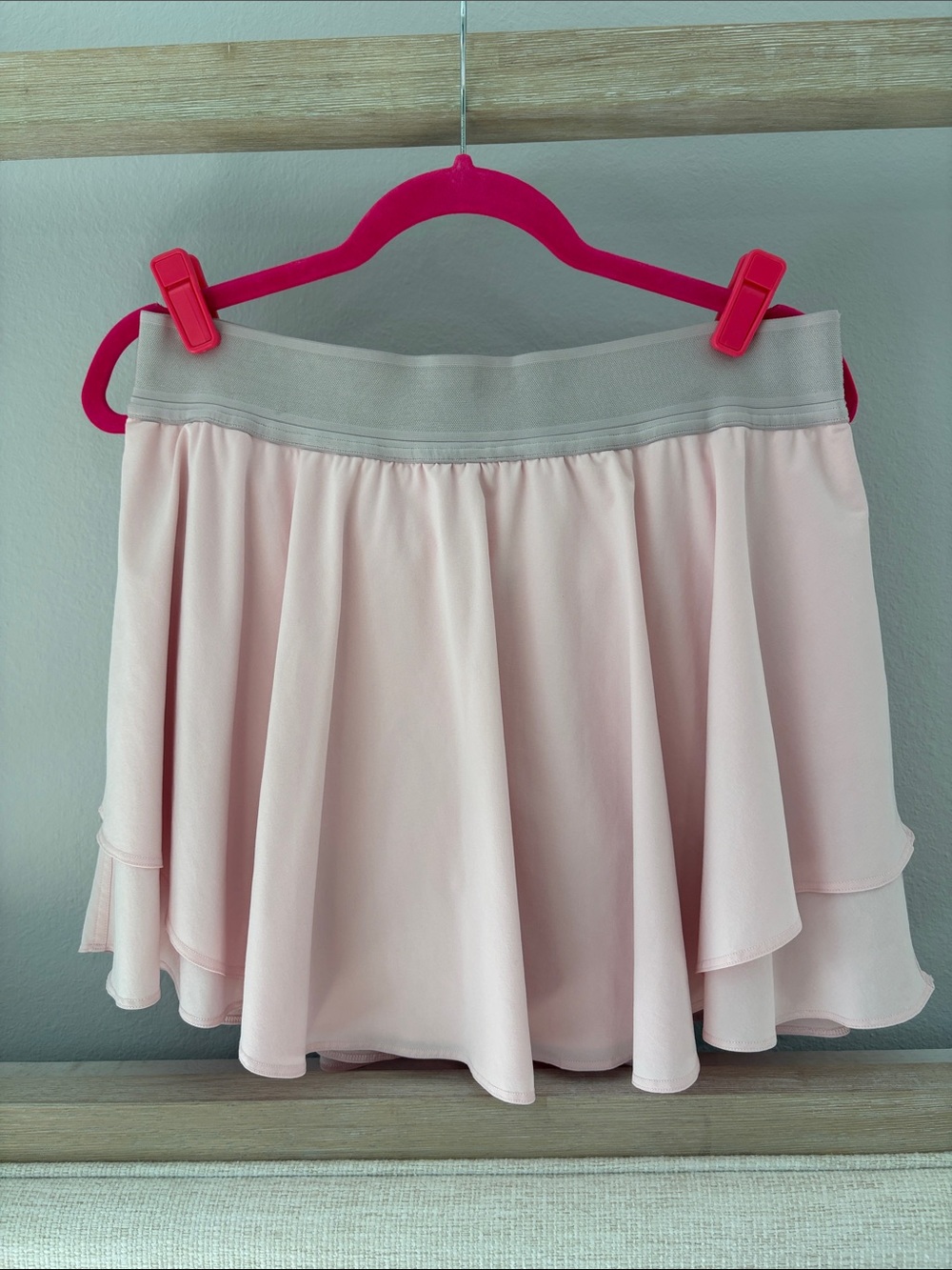lululemon athletica Light Blush Circle Skirt with Grey Waistband